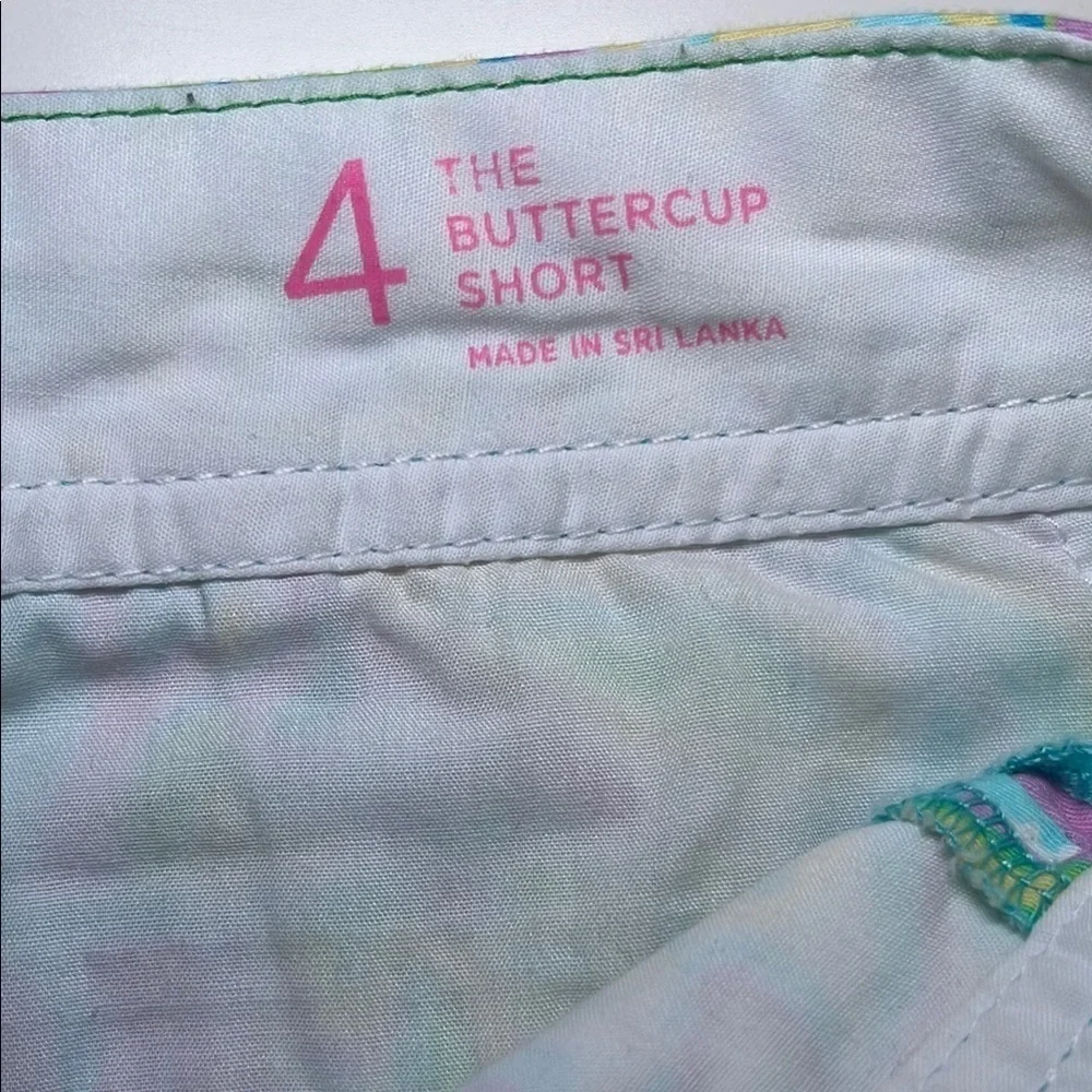Lilly Pulitzer Buttercup Shorts Pink Teal Tropical Size 4